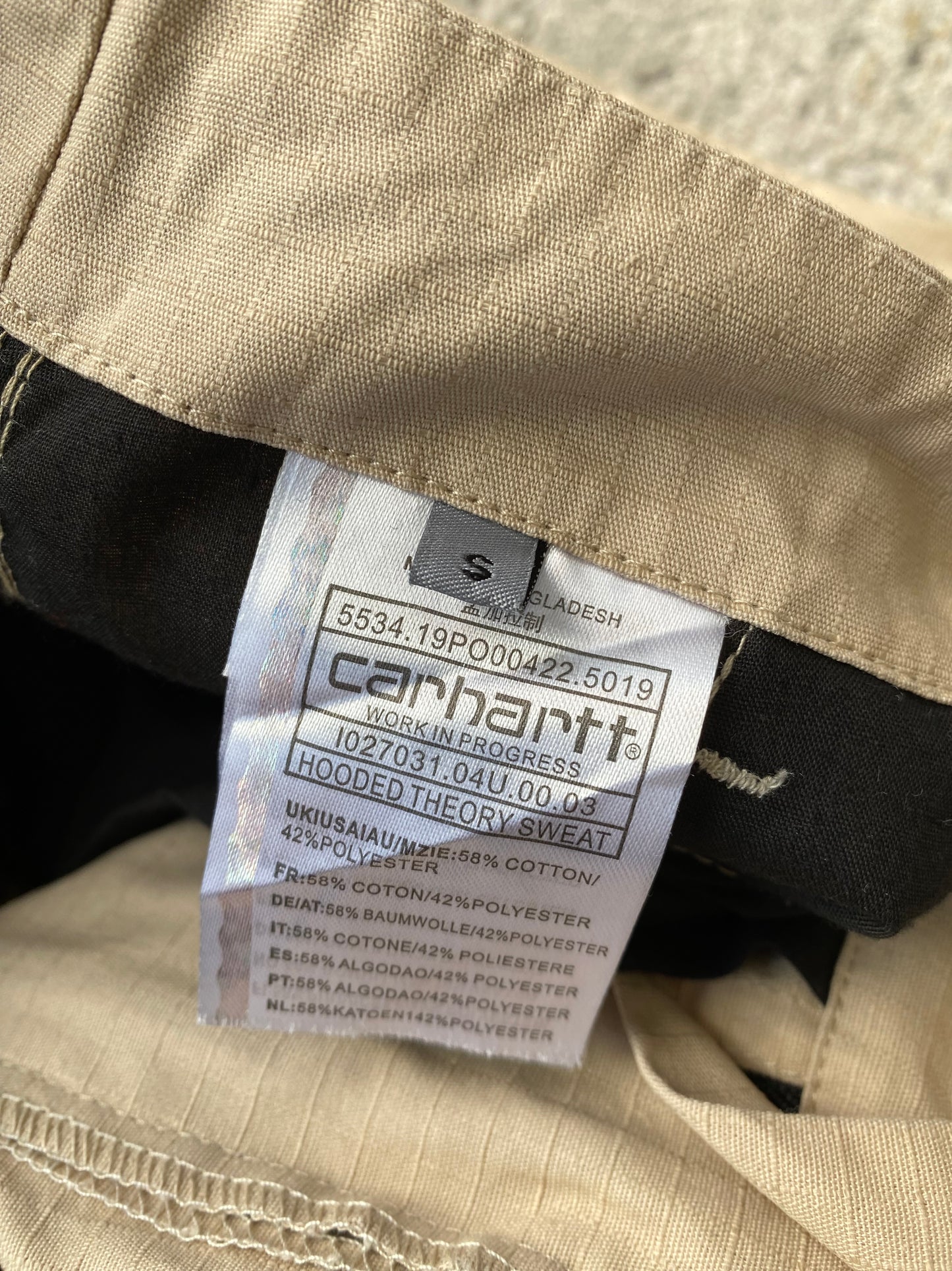 Carhartt Hooded Theory Cargo Pant (S)