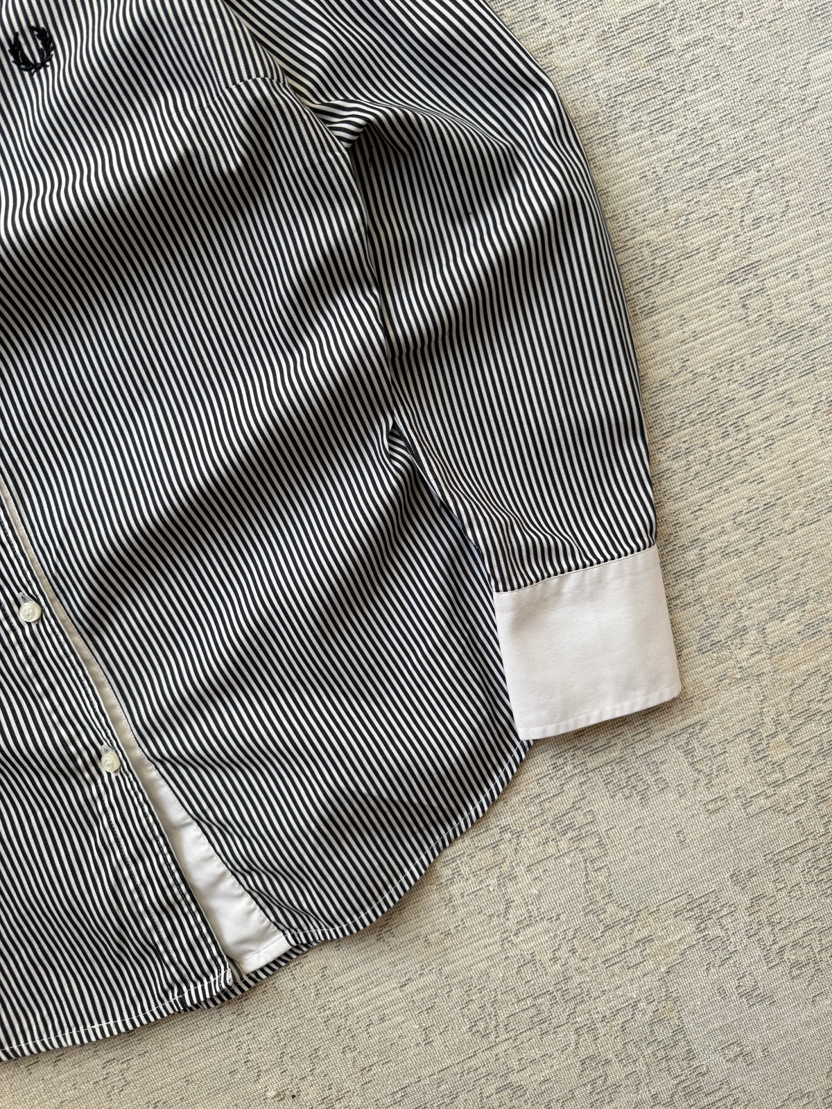 Fred Perry Striped Long Sleeve Slim Shirt (L)