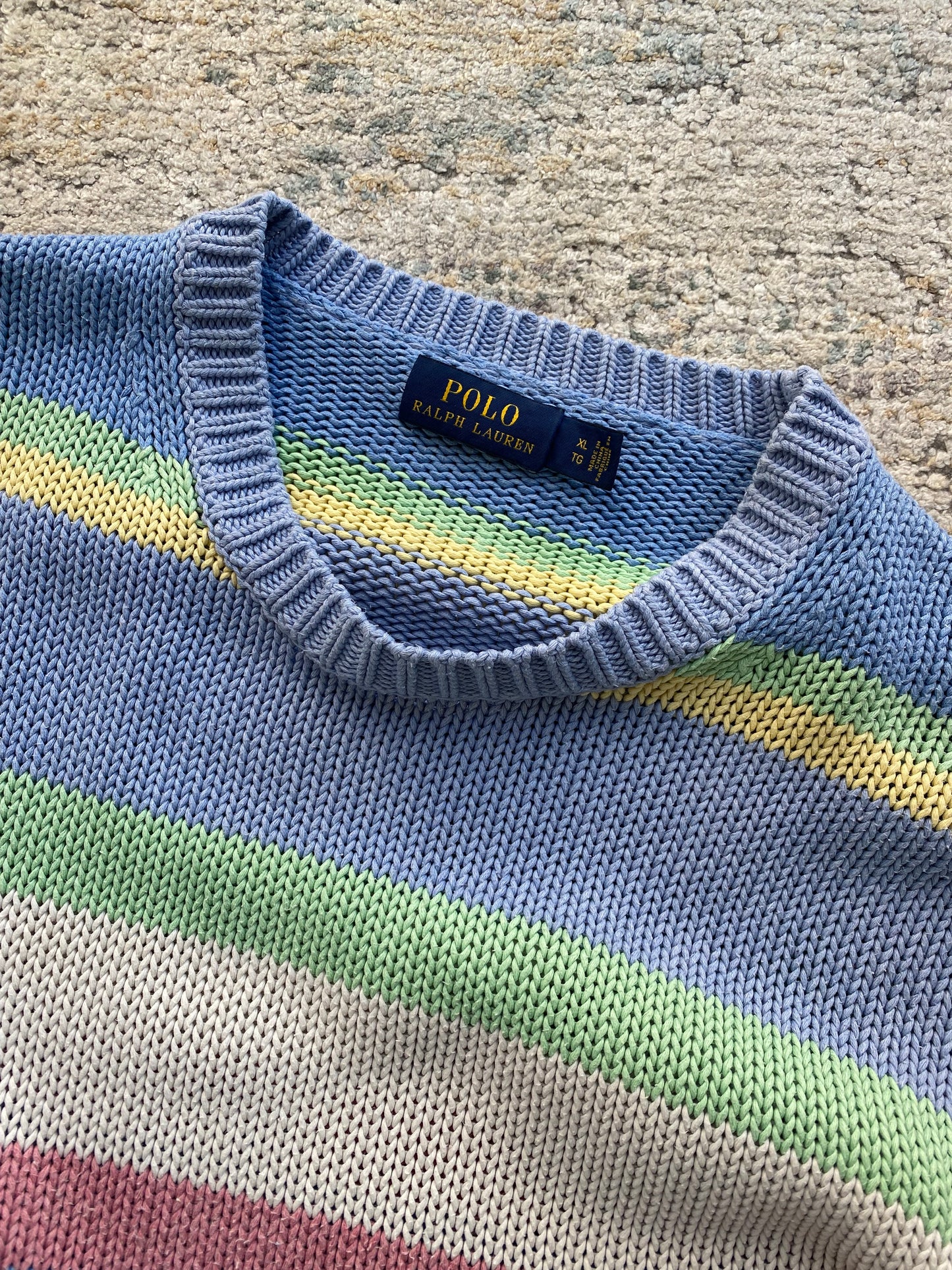 The Rainbow Ralph Lauren Striped Long-Sleeve Sweater
(M)