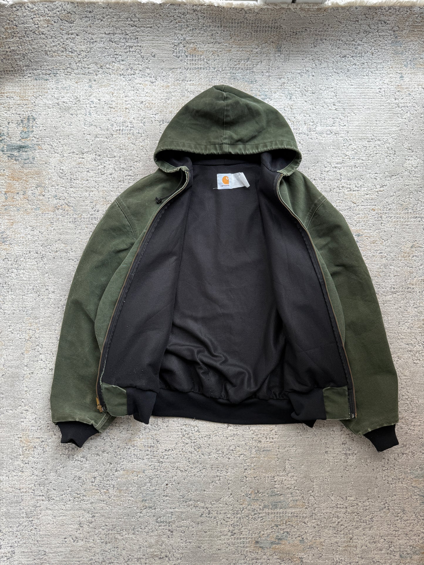 Carhartt 00’s Vintage Active Fadded Green Jacket Made In US (XL)