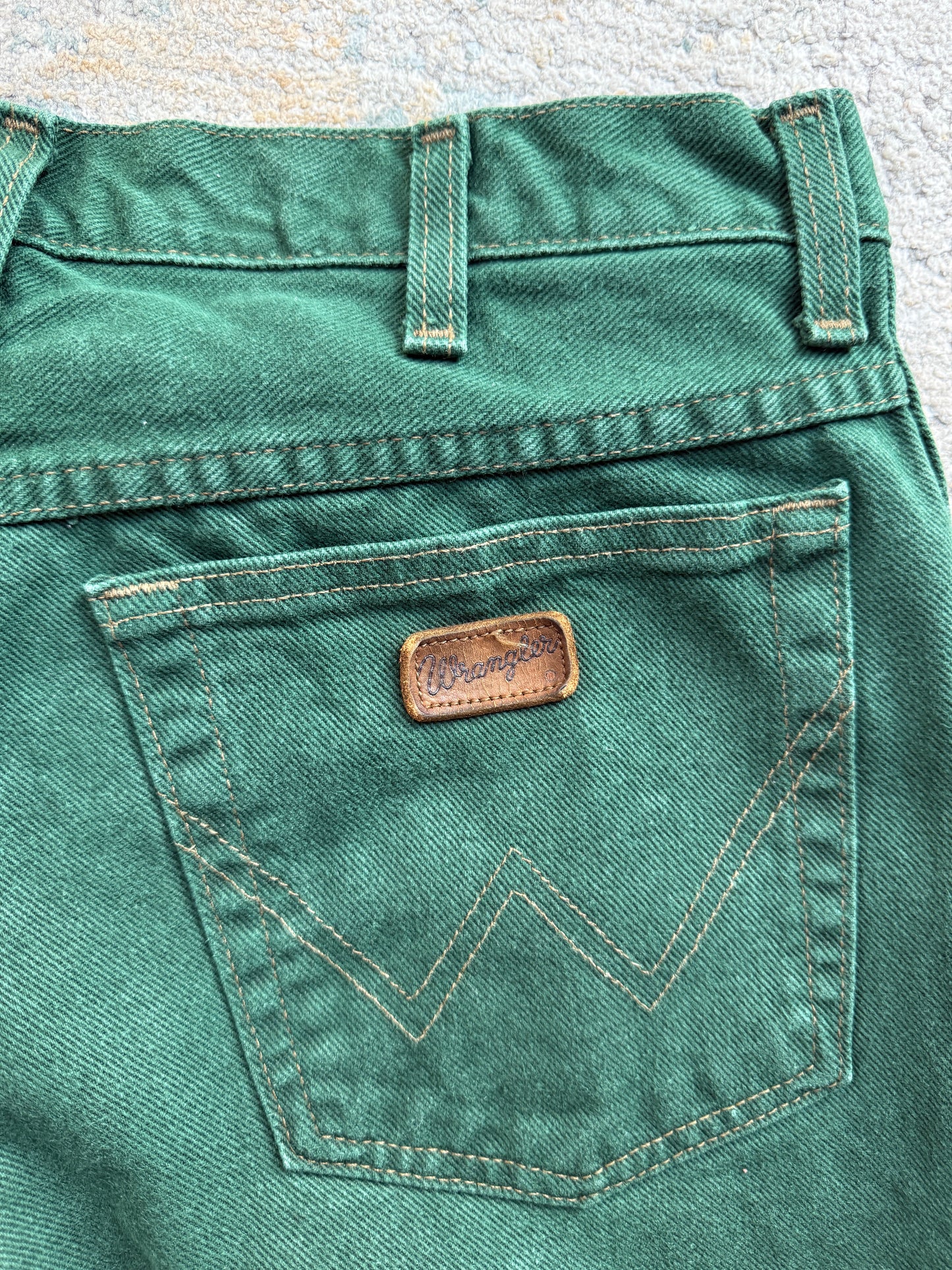Wrangler Vintage Faded Green Jeans (W32 L32)