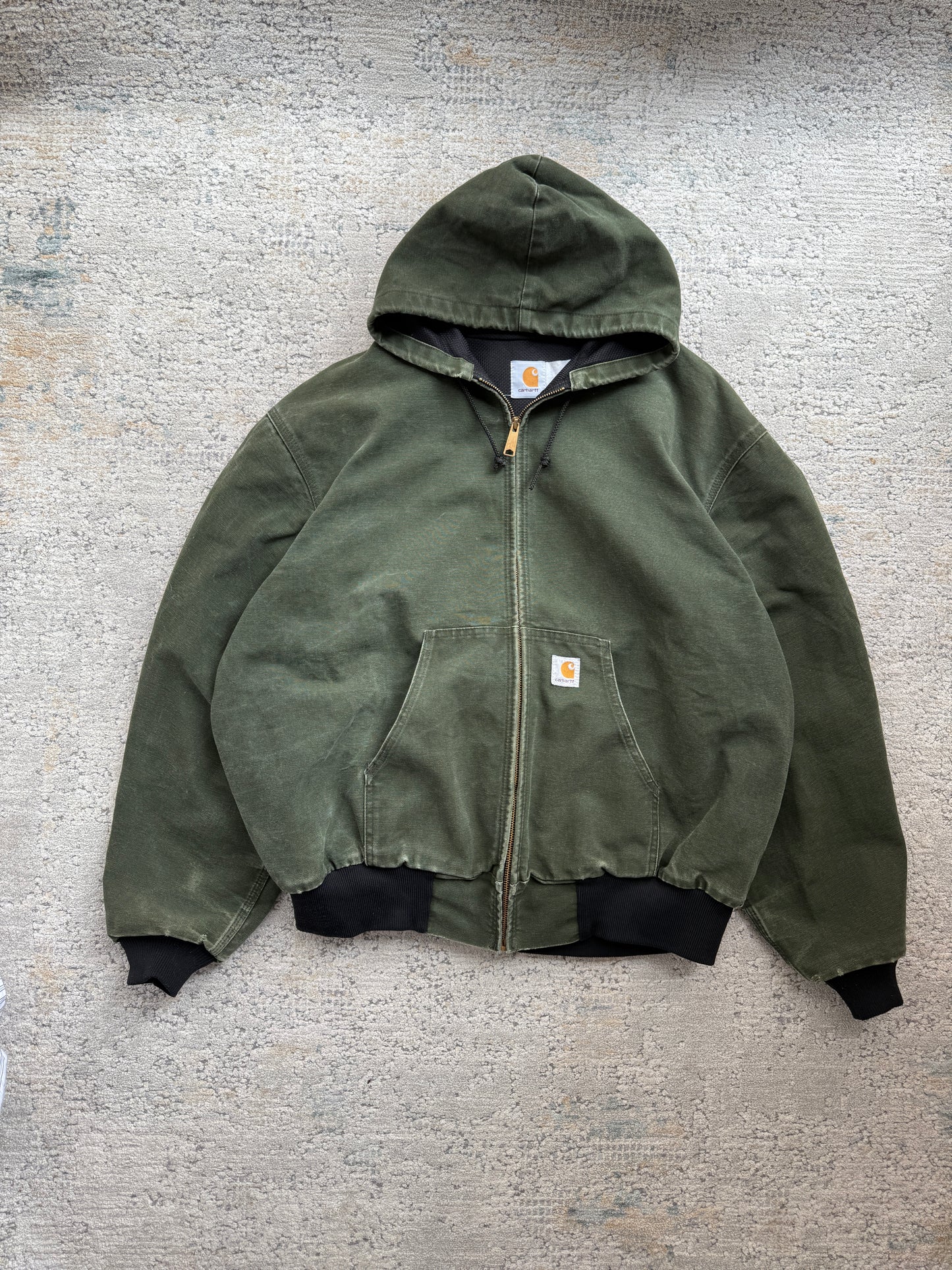 Carhartt 00’s Vintage Active Fadded Green Jacket Made In US (XL)