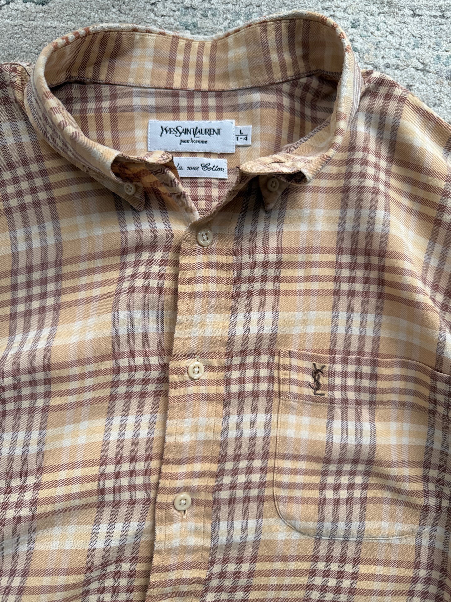 Yves Saint Laurent 100% Cotton LS Shirt (L)