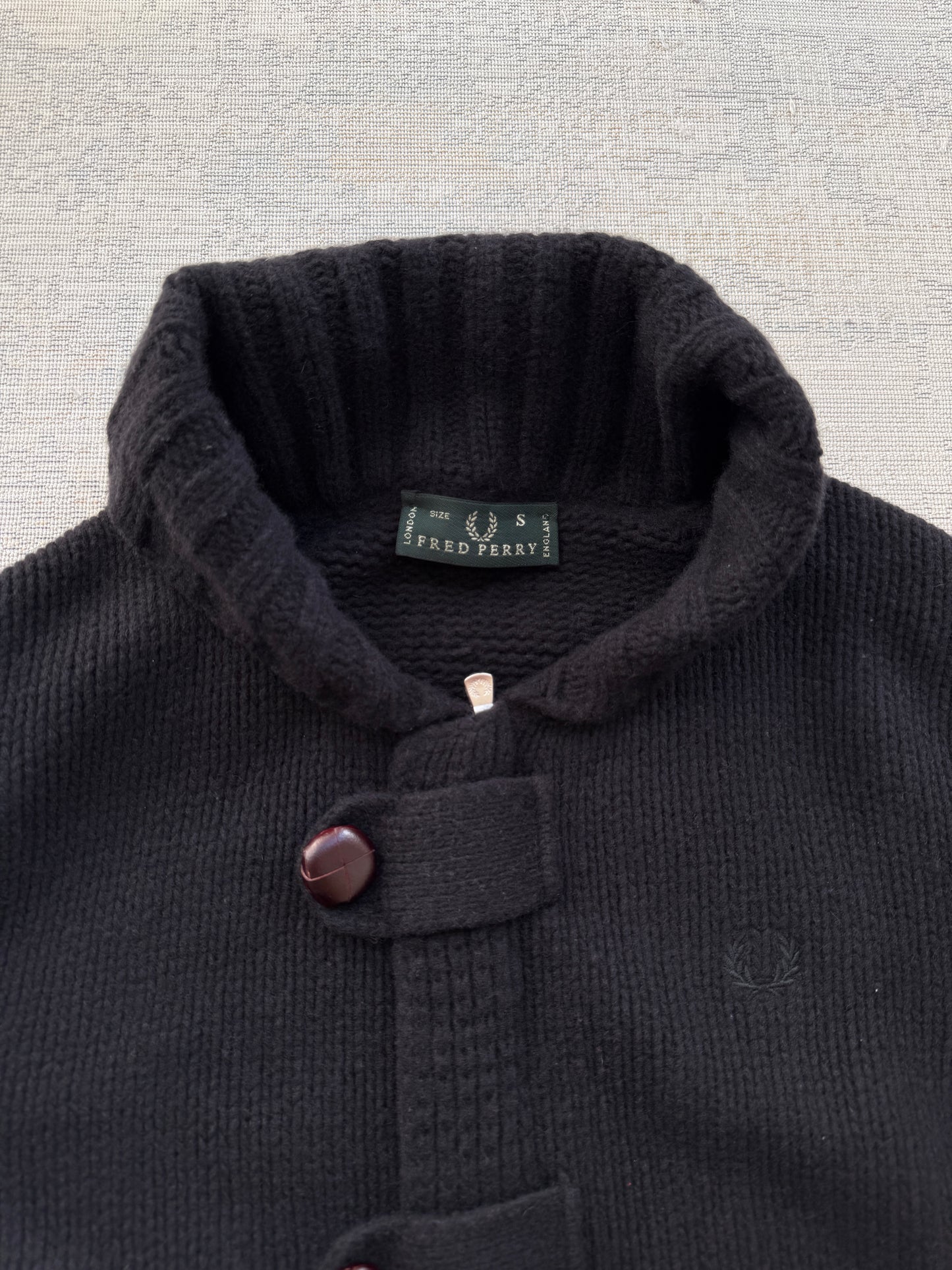 Fred Perry Vintage Wool Knit Cardigan (S)