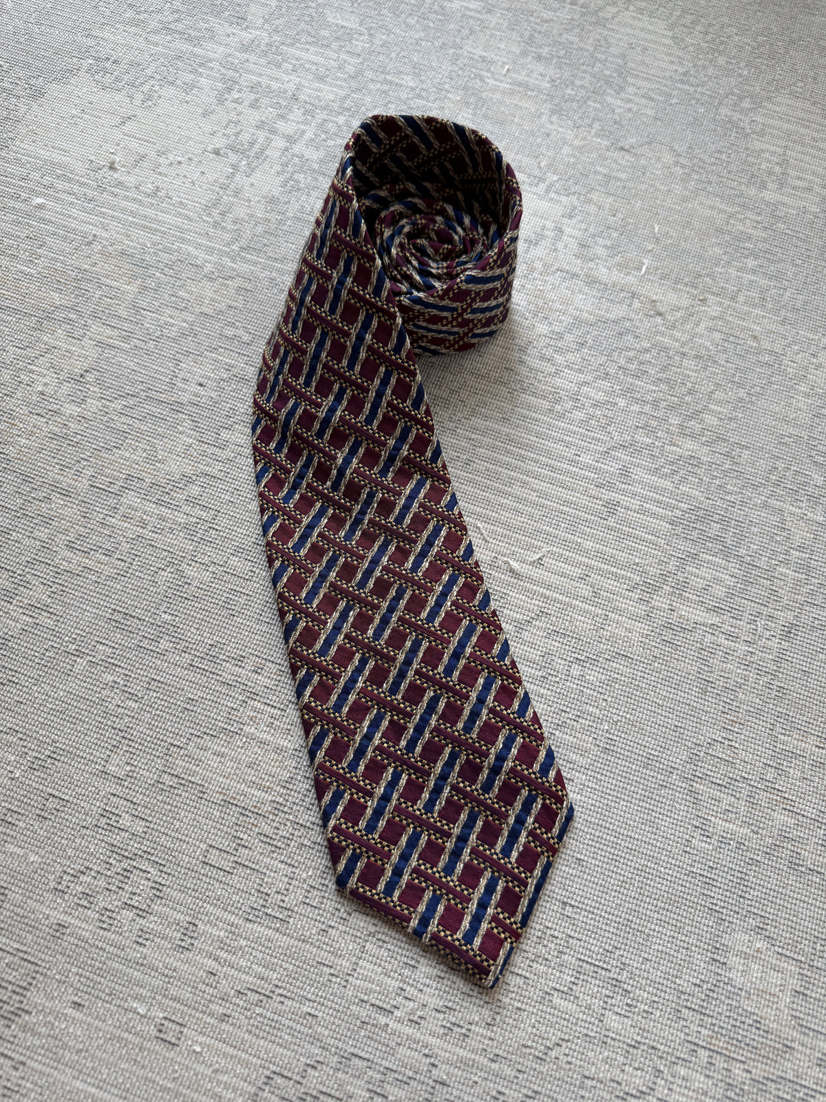 Vintage Givenchy Gentleman Geometric Silk Ti