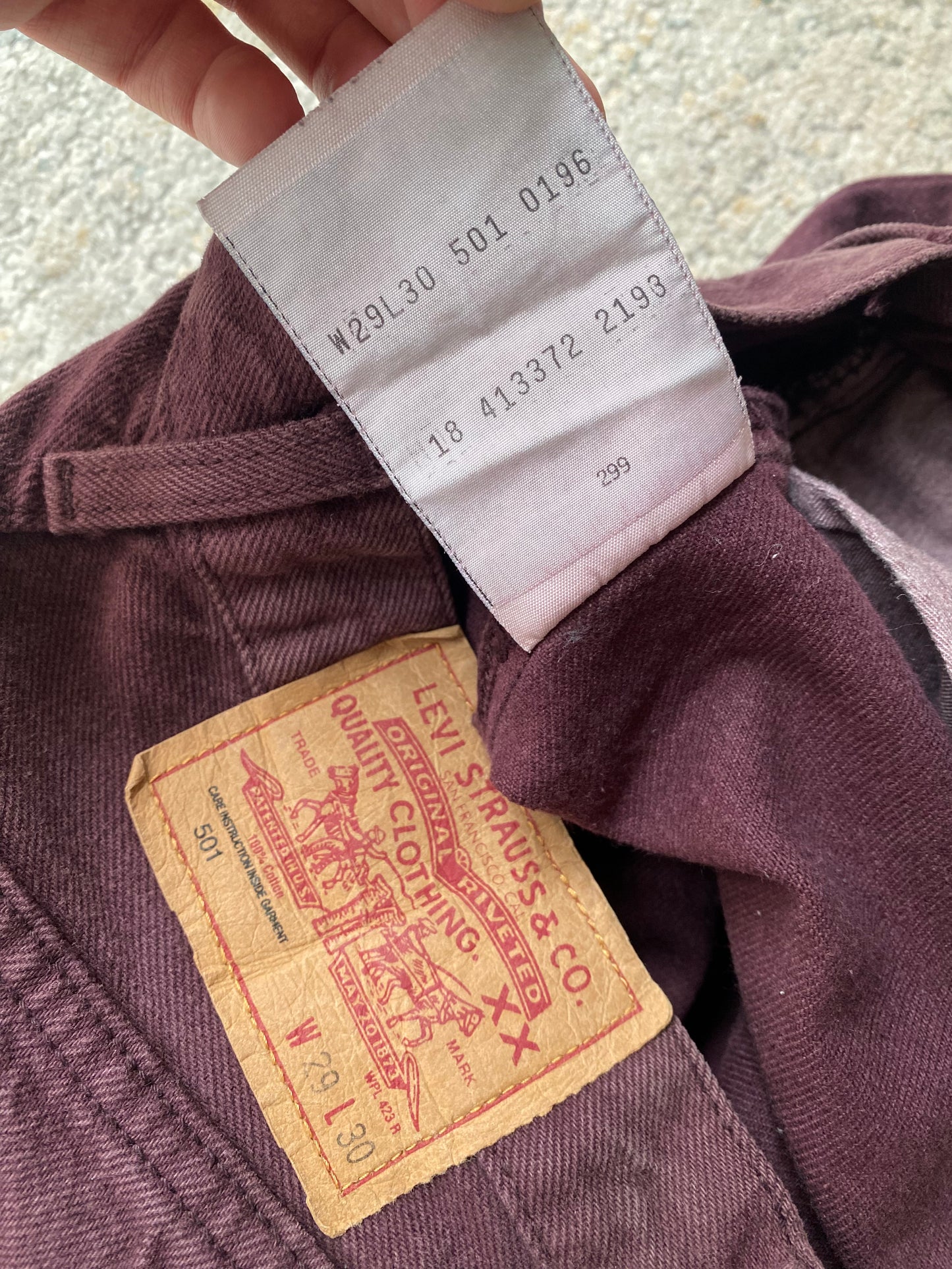 Levi’s 501 Vintage 90’s Jeans (W29 L30)