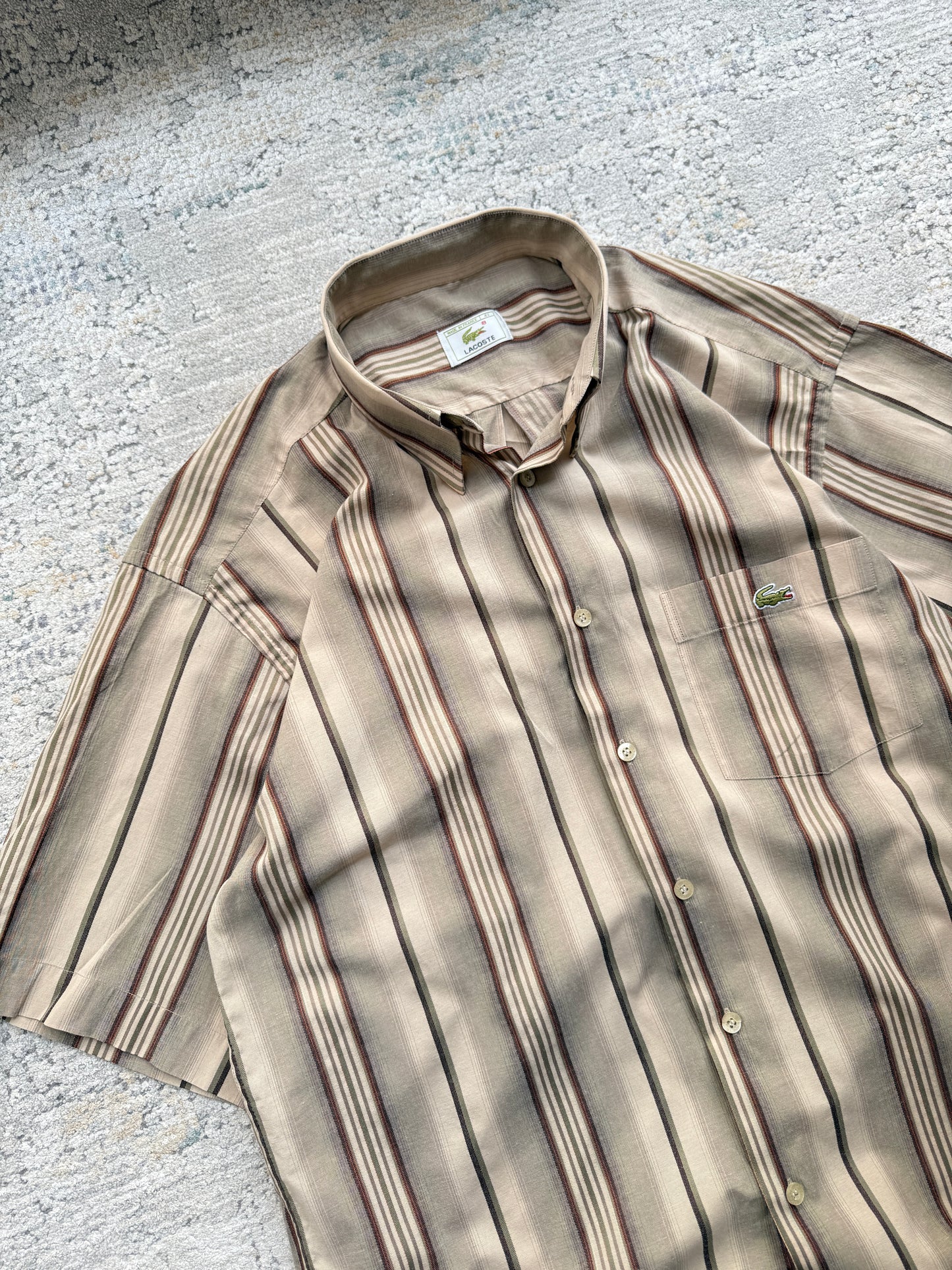 Lacoste Vintage Aztech Short-Sleeve Shirt (L)