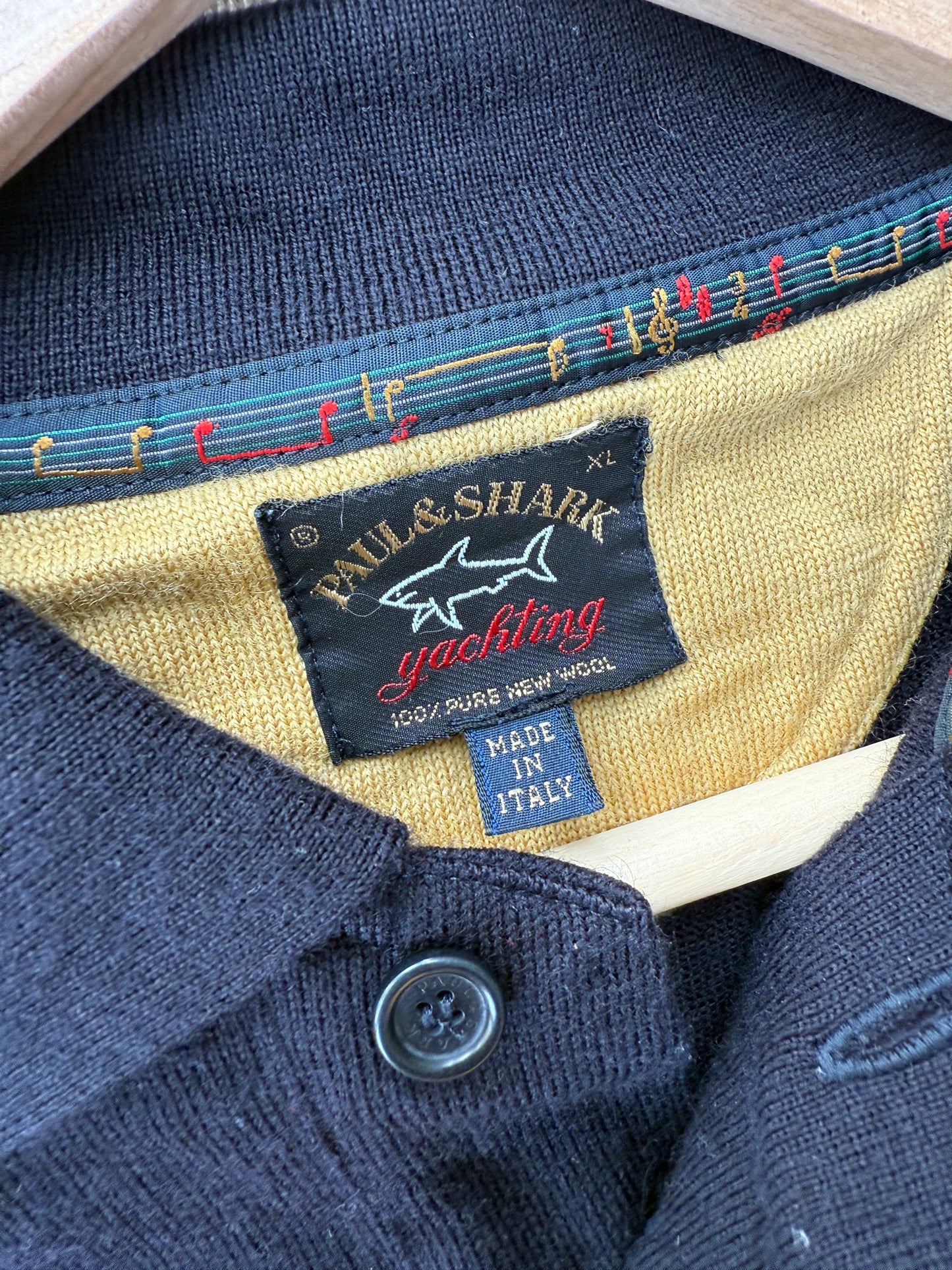 Paul Shark Striped Polo LS (XL)