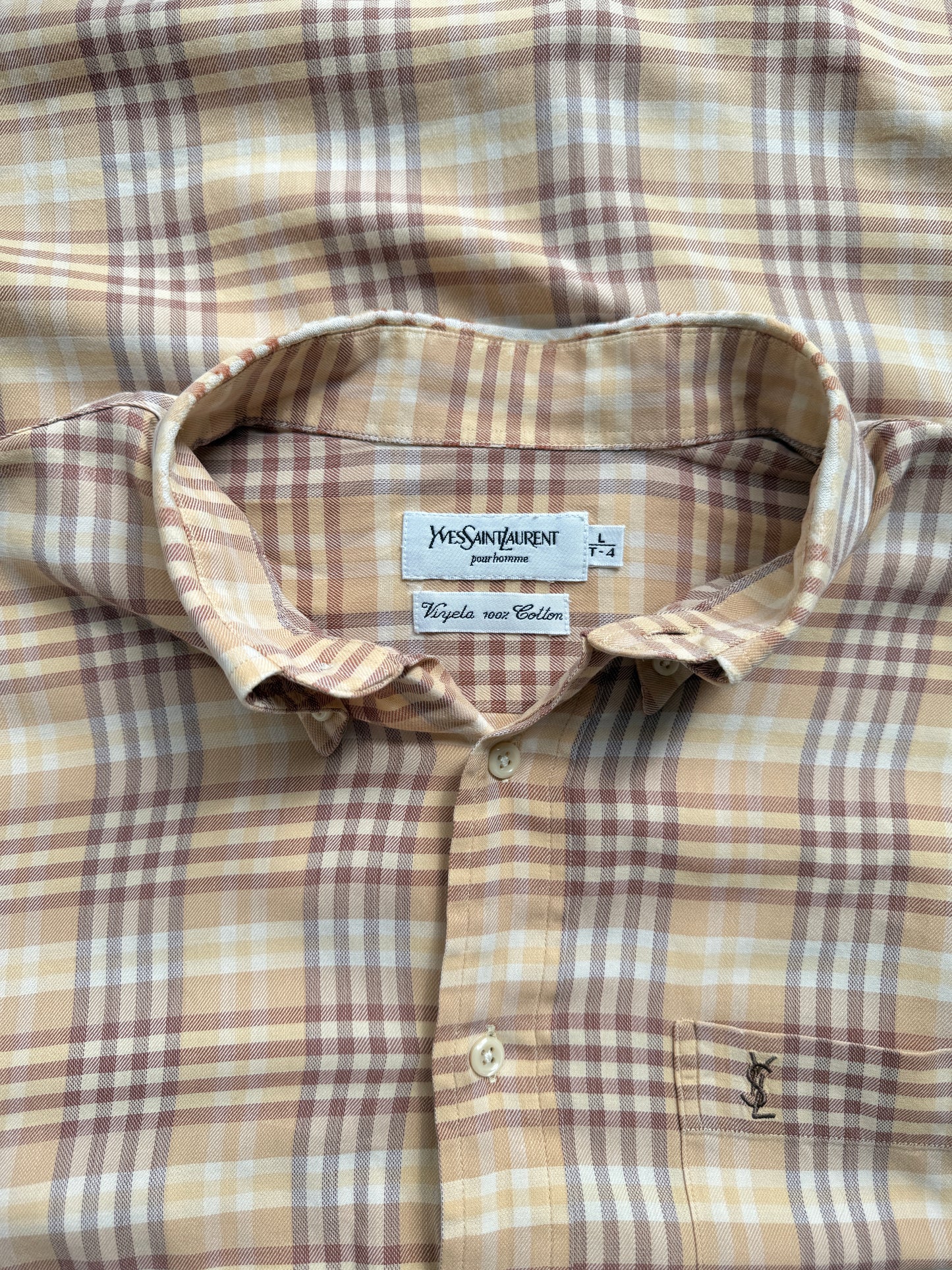 Yves Saint Laurent 100% Cotton LS Shirt (L)