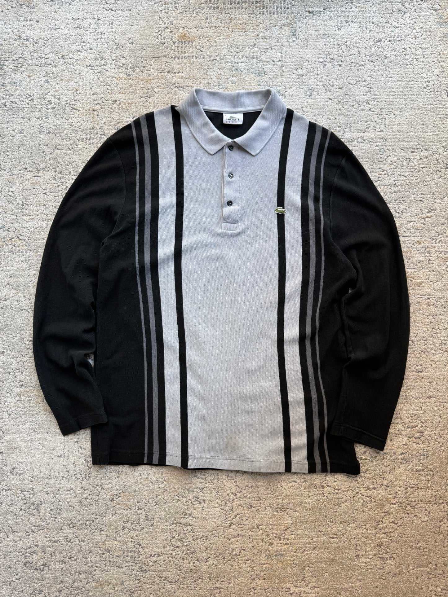 Lacoste Striped LS Polo (L)