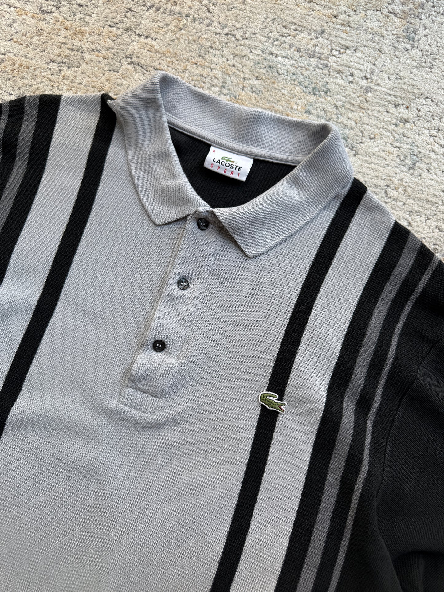 Lacoste Striped LS Polo (L)