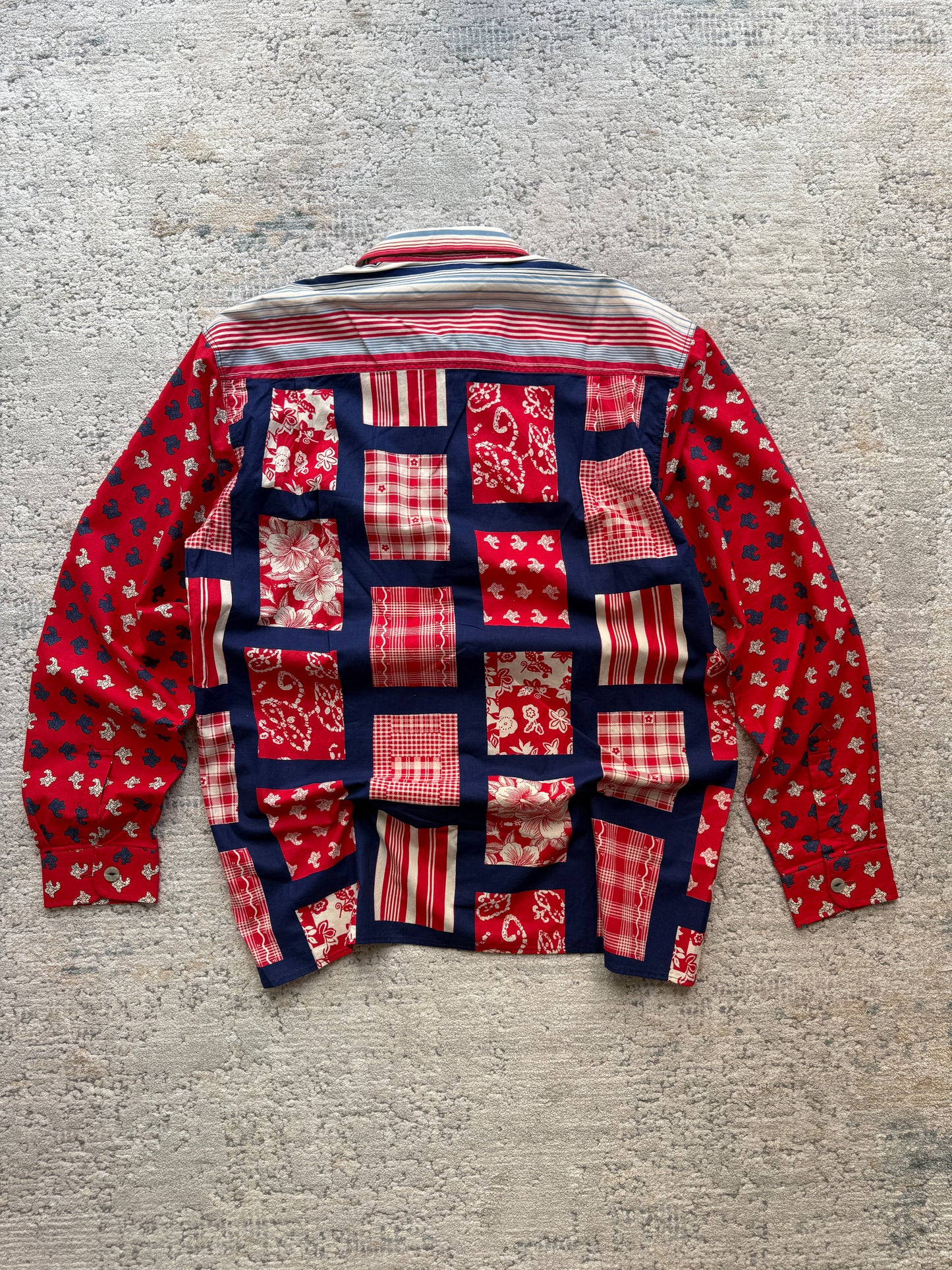 Toc-Tdc Vintage Patchwork Ls Shirt (L)