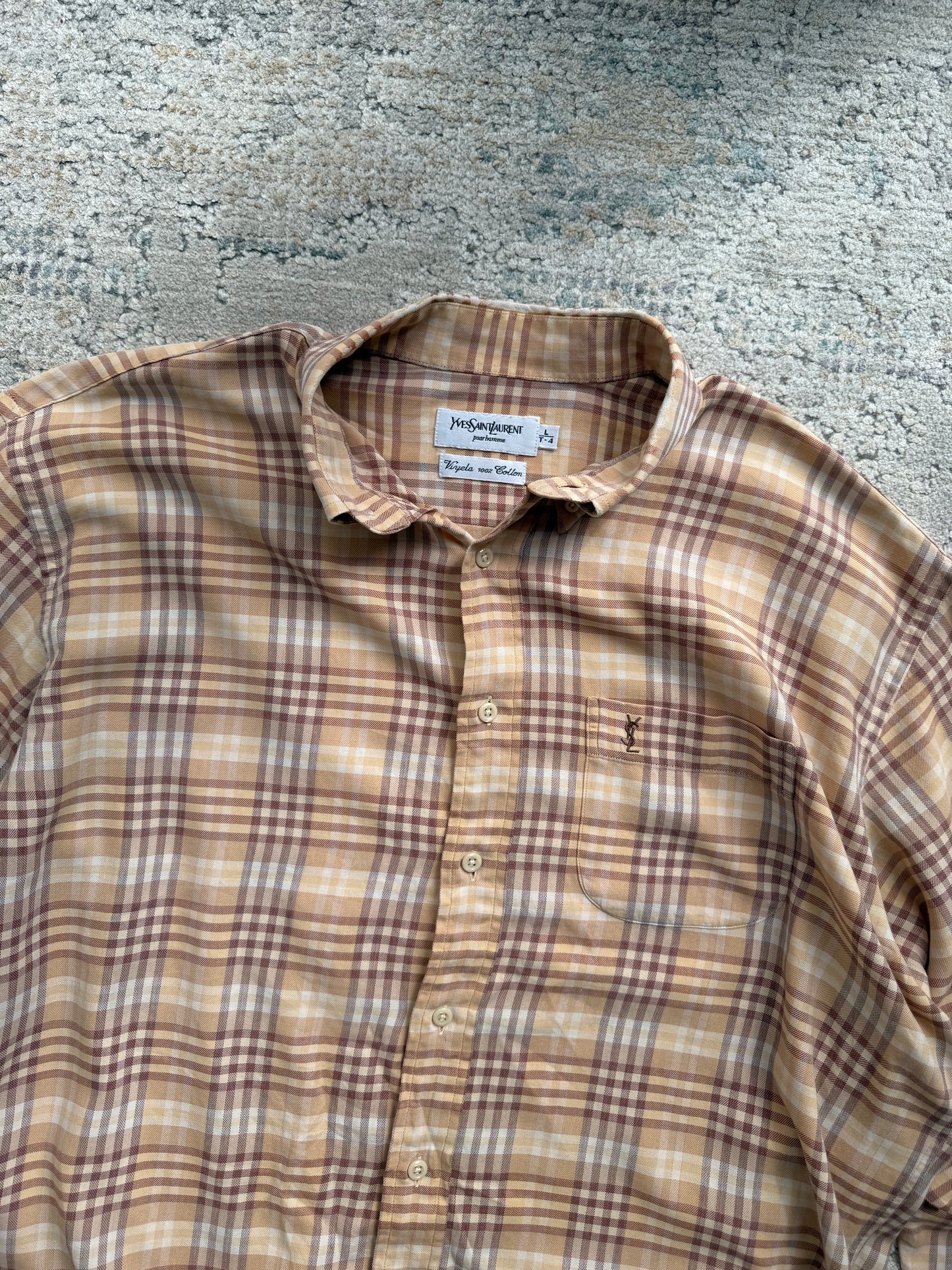 Yves Saint Laurent 100% Cotton LS Shirt (L)