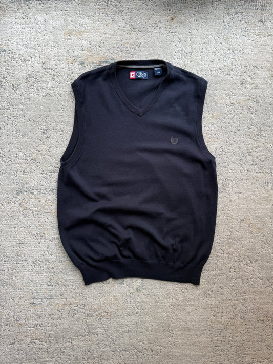 Chaps Classic Solid V-Neck Sweater (L)