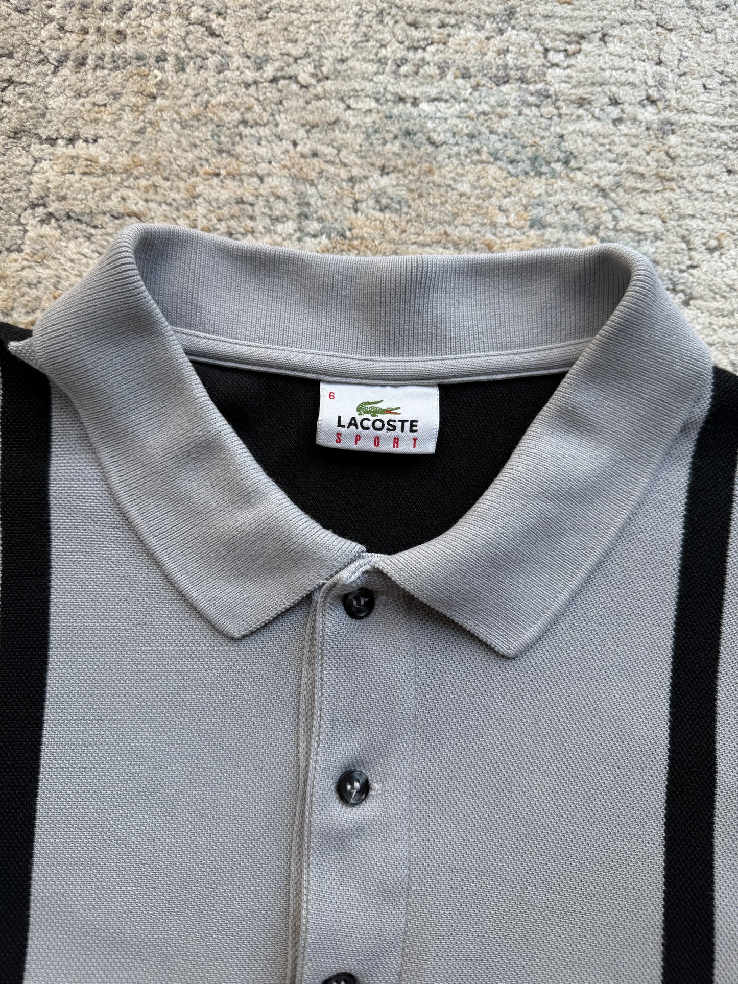 Lacoste Striped LS Polo (L)