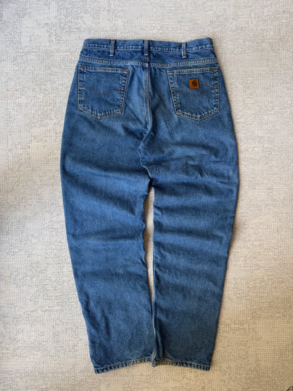 Carhartt B172 Flannel-Lined Relaxed Fit Jeans (W35 L34)