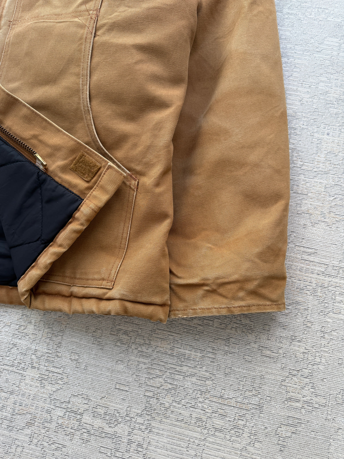 Vintage Carhartt Made in USA Quilted Chore Jacket – Carhartt Brown (XL)