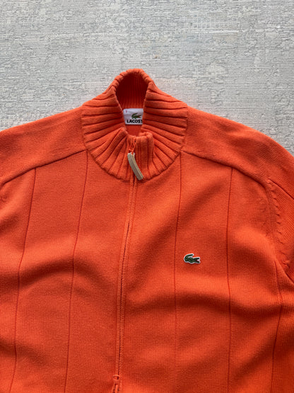 Lacoste High Neck Zip Knit Sweater (L)
