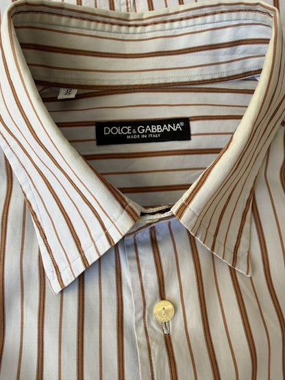 Dolce Gabana Striped Ls Shirt (M)
