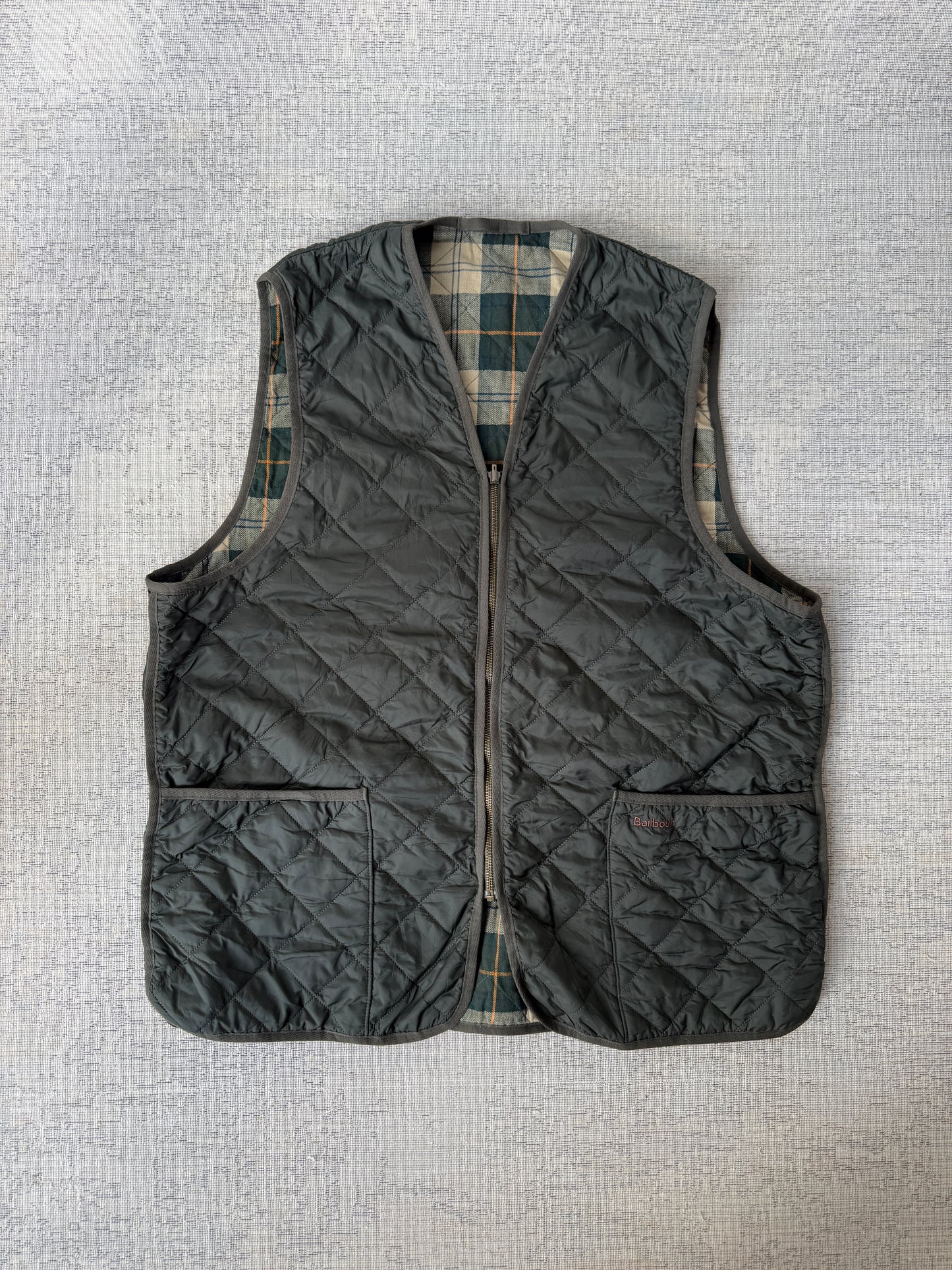 Barbour Vintage Border Waxed Jacket Made In England  (L)