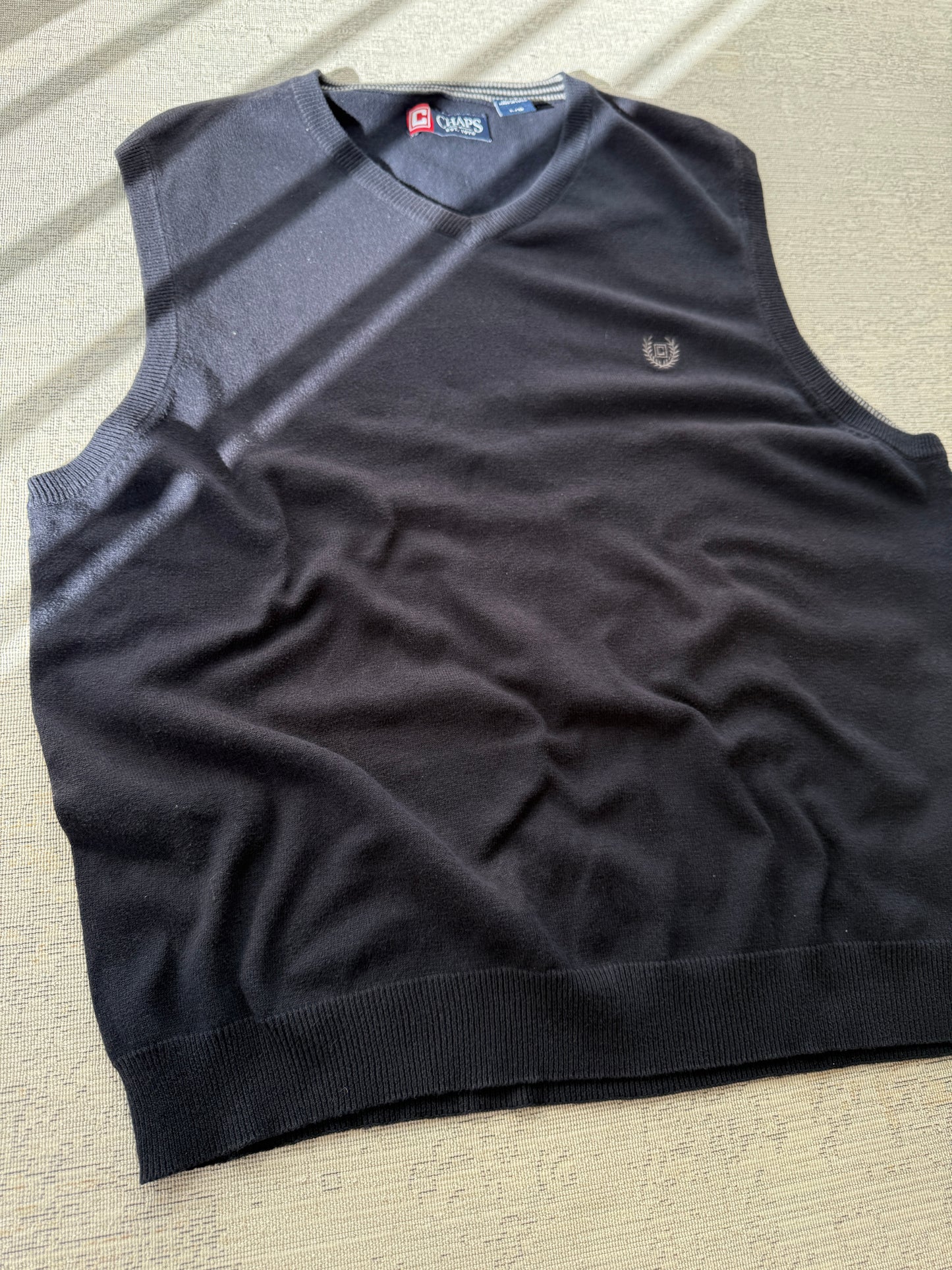 Chaps Vintage V-Neck Wool Vest (L)