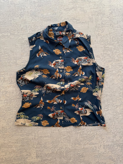Harley-Davidson Vintage Sleeveless Aloha Shirt - (S/M)