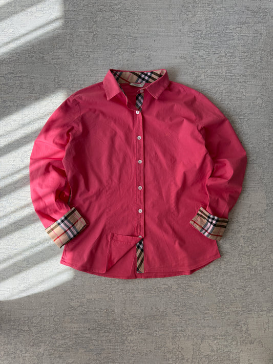 Burberry Brit Check Pink Check Detail Shirt (Women’s S)