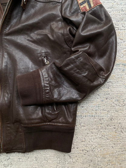 Napapijri Vintage Leather Jacket (L)