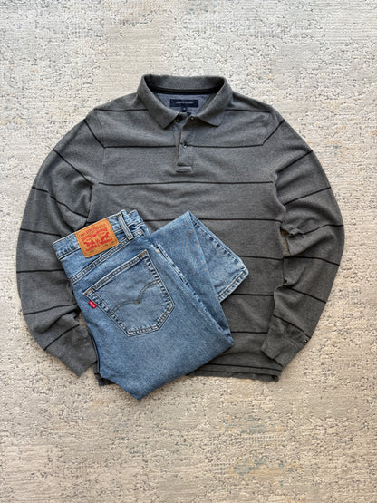 Tommy Hilfiger Stripes Longsleeve Polo (M)