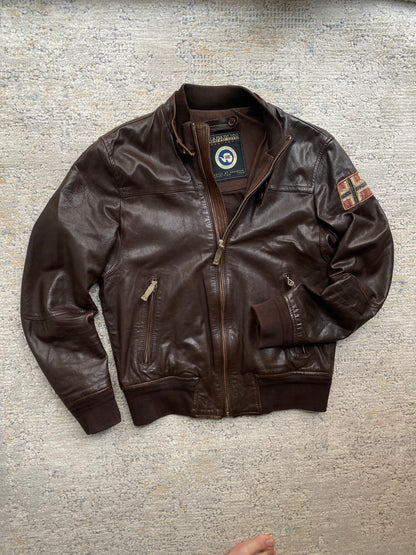 Napapijri Vintage Leather Jacket (L)
