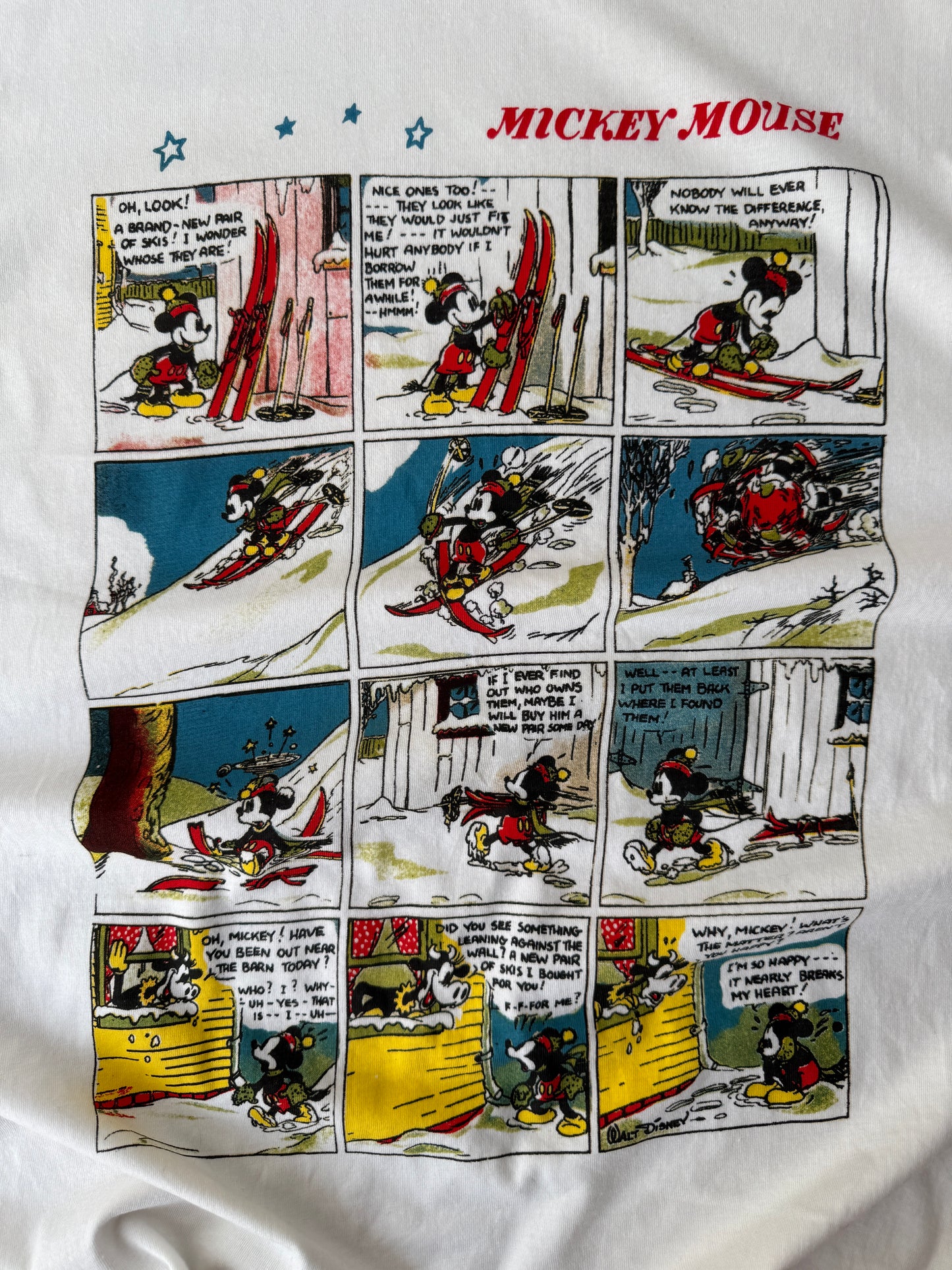 Mickey Mouse Skiing Tee (Women’s L)