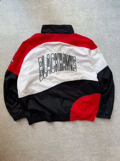 Vintage Chicago Blackhawks NHL Apex One Colorblock Jacket (XL)