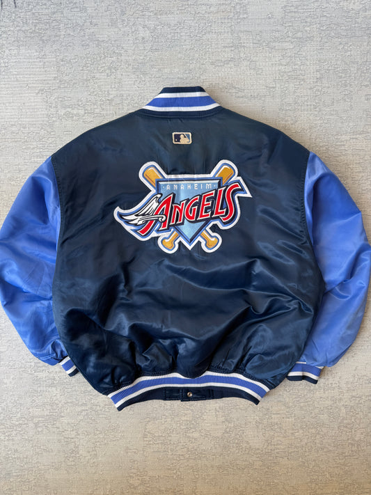 Vintage Anaheim Angels Satin Varsity Jacket – Authentic Diamond Collection (M)