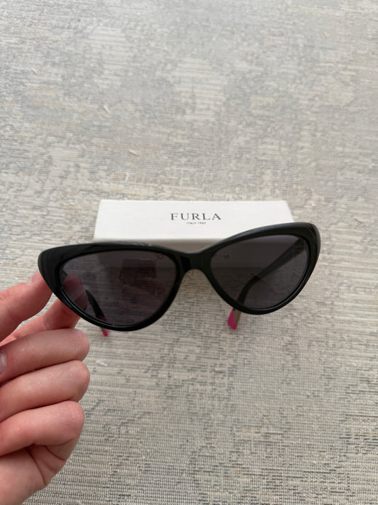 Furla Cat-Eye Sunglasses – Black / Pink
