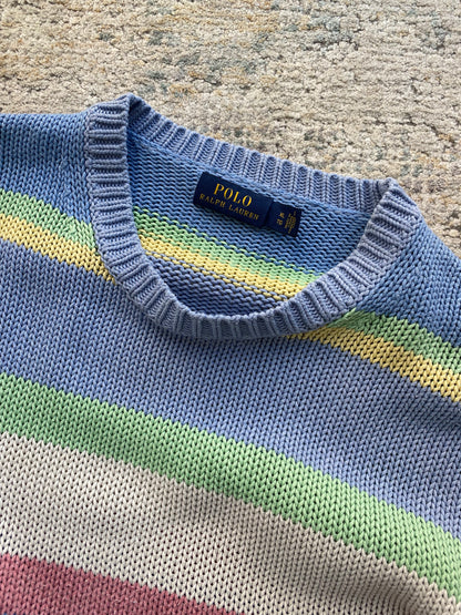 The Rainbow Ralph Lauren Striped Long-Sleeve Sweater
 (M)