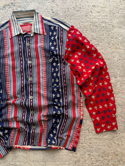 Toc-Tdc Vintage Patchwork Ls Shirt (L)