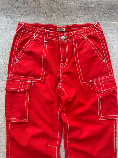 True Religion Y2K Contrast Stitch Cargo Pants (W30)
