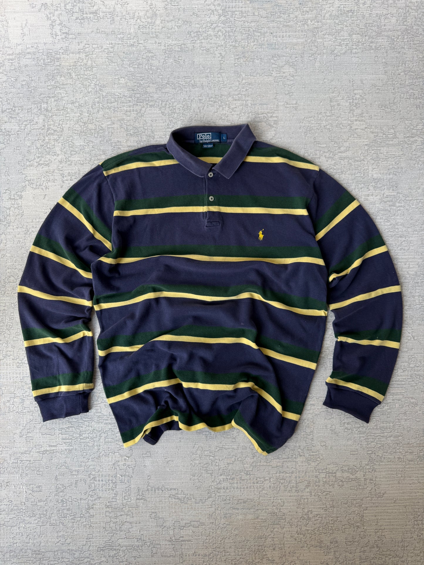 Ralph Lauren Striped Ls Polo (L)