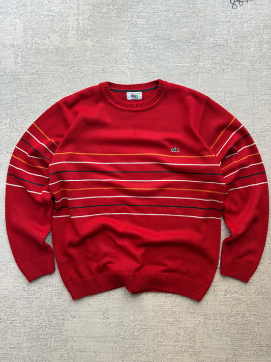 Vintage Lacoste Chest Stripe Crewneck Sweater (XL)