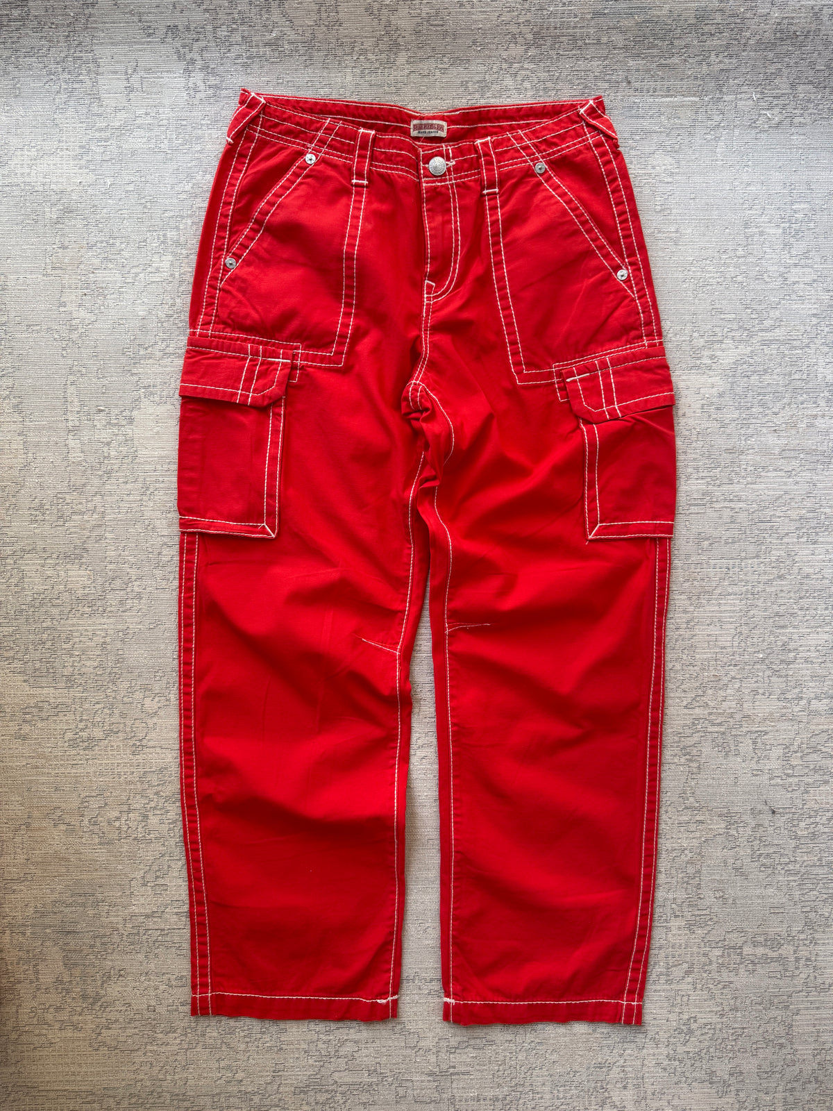 True Religion Y2K Contrast Stitch Cargo Pants (W30)
