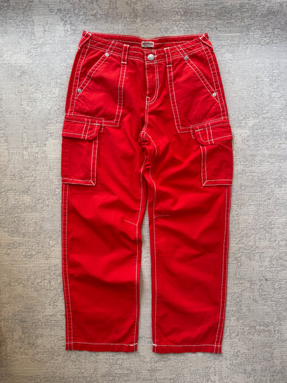 True Religion Y2K Contrast Stitch Cargo Pants (W30)