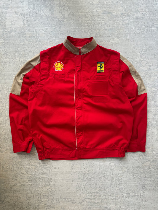 Vintage Ferrari Official Shell Workshop Shirt Jacket (S)