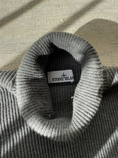 Stone Island Wool Ribbed Turtleneck Knit (M)
