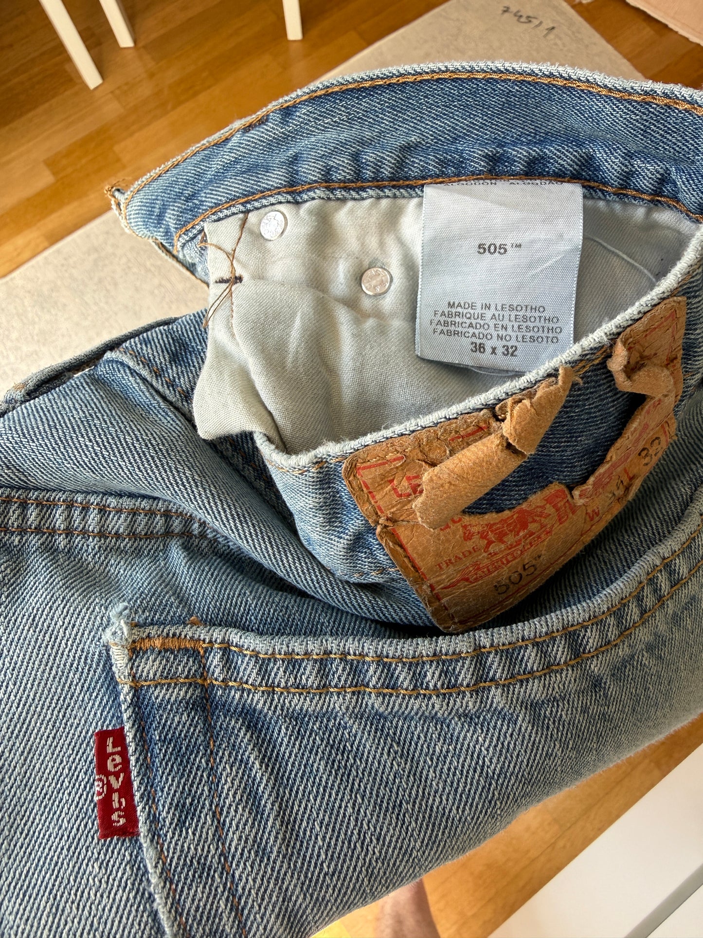 Levi’s 505 Faded Blue Jeans (W36 L32)