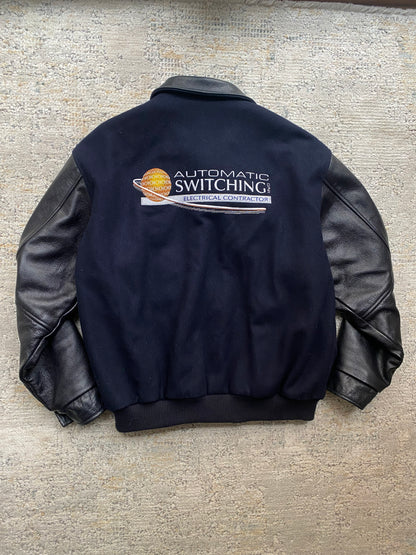 North End Leather Wool Varsity Jacket (L)