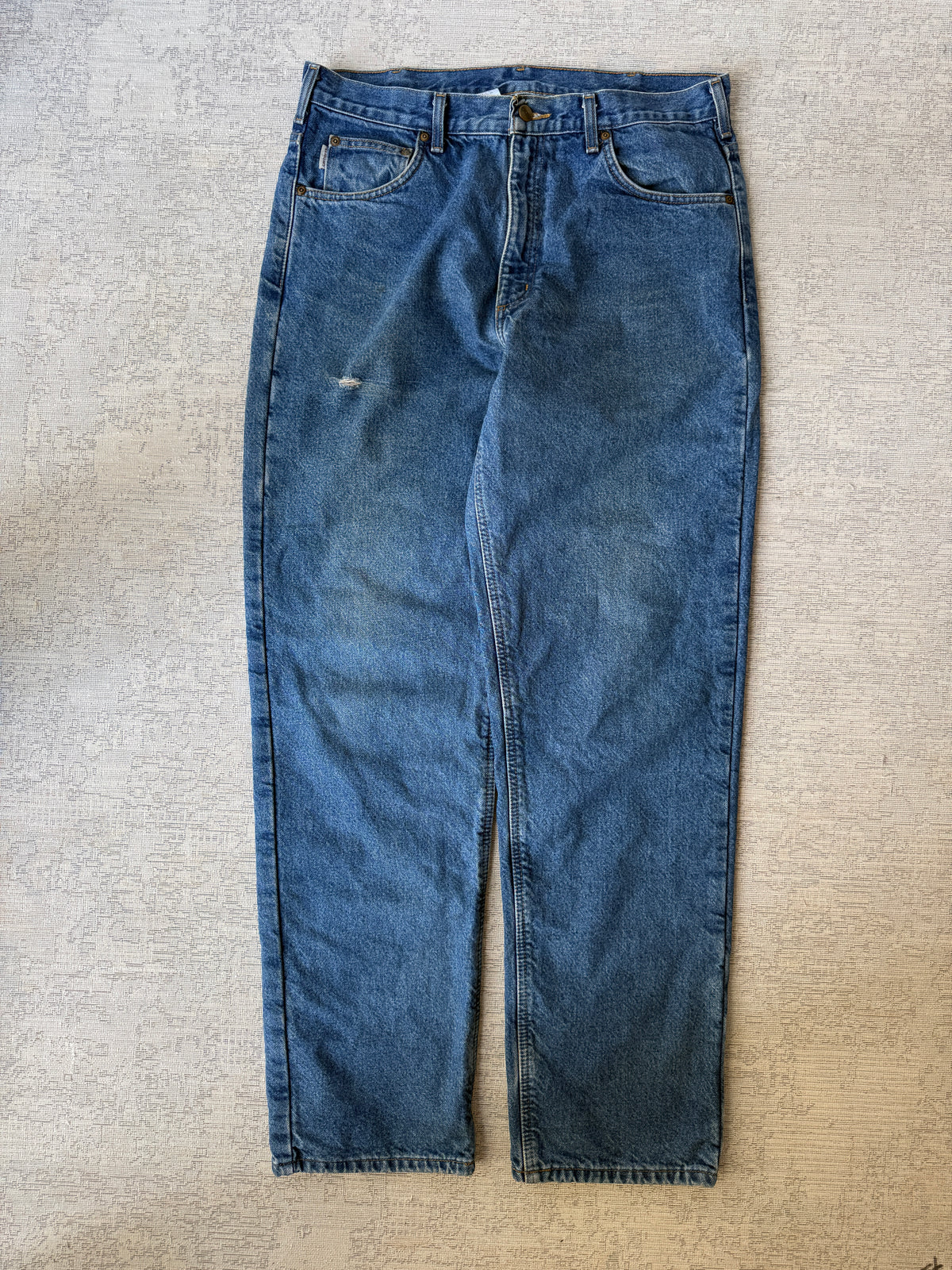Carhartt B172 Flannel-Lined Relaxed Fit Jeans (W35 L34)