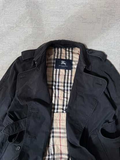 Burberry Vintage Classic Trench Coat – Nova Check Lining (Made in England)-(Women’s M)