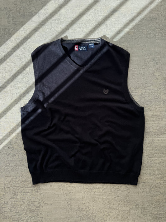 Chaps Vintage V-Neck Wool Vest (L)