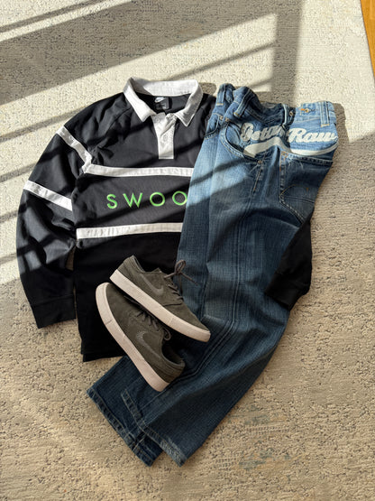 Nike Swoosh Rugby Longsleeve Polo (S)