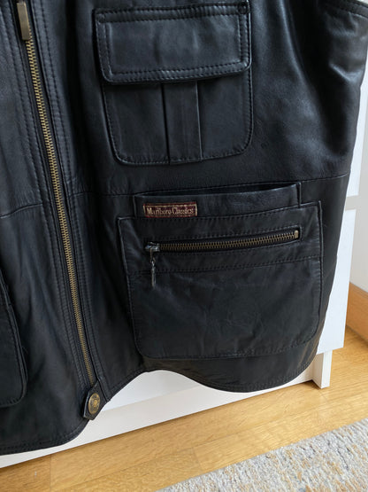 Malboro Vintage 90’s Leather Vest (XL)